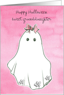 Happy Halloween Granddaughter Ghost Custom card