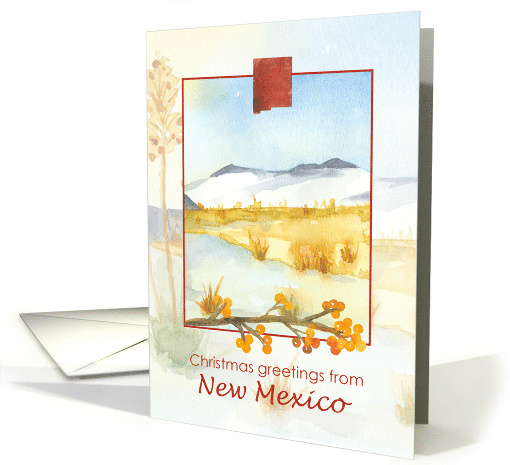 Merry Christmas from New Mexico Desert Snow card (1877902)