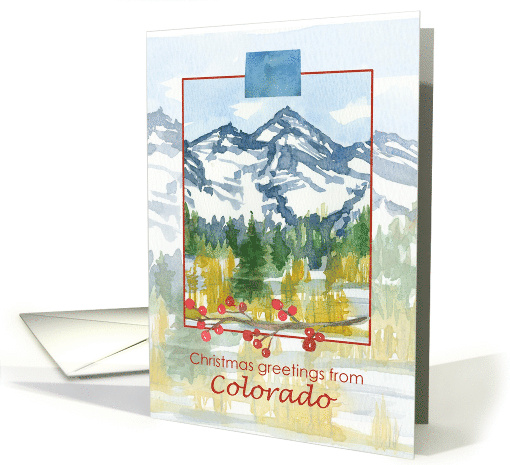 Merry Christmas from Colorado Rocky Mountains Winter card (1878142)