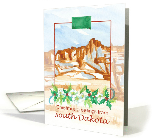 Merry Christmas from South Dakota Badlands Winter card (1878172)