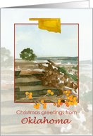Merry Christmas from Oklahoma Black Mesa Winter Landscape card