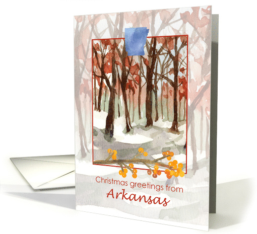 Merry Christmas from Arkansas Winter Trees card (1879794)