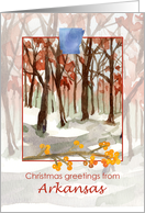 Merry Christmas from Arkansas Winter Trees card