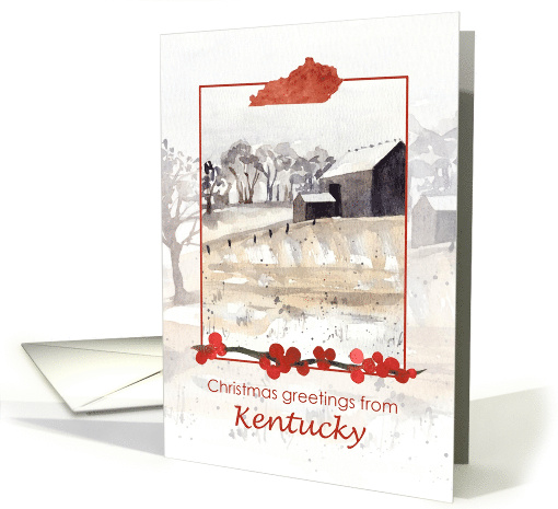 Merry Christmas from Kentucky Barn Farm Snow card (1880794)