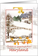 Merry Christmas from Maryland Farm Snow Fields card