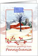 Merry Christmas from Pennsylvania Barns Farm Snow card