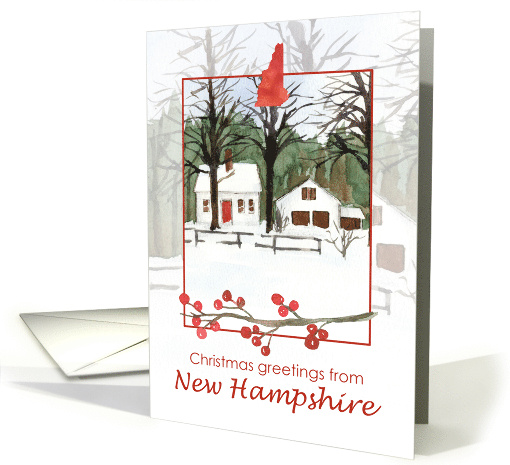 Merry Christmas from New Hampshire House Snow card (1884266)