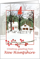Merry Christmas from New Hampshire House Snow card