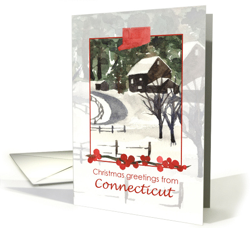 Merry Christmas from Connecticut Farm Winter card (1884526)