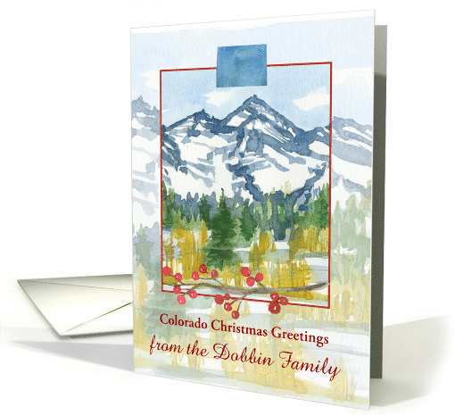 Colorado Christmas Greetings Rocky Mountains Custom card (1884800)