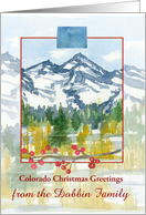 Colorado Christmas Greetings Rocky Mountains Custom card