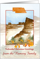 Nebraska Christmas Greetings Scotts Bluff Custom card