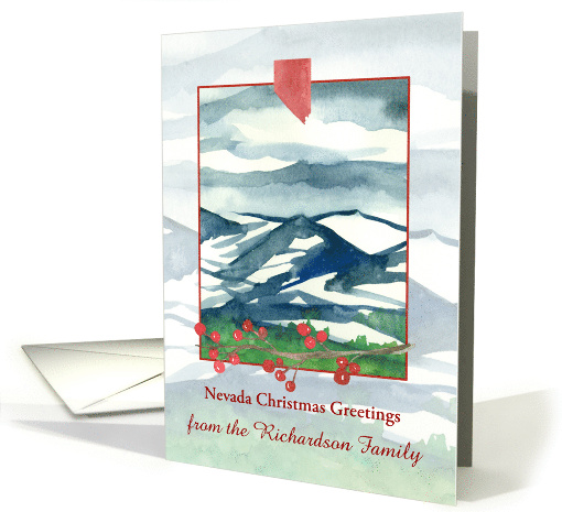 Nevada Christmas Greetings Desert Mountains Custom card (1885526)