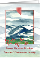 Nevada Christmas Greetings Desert Mountains Custom card