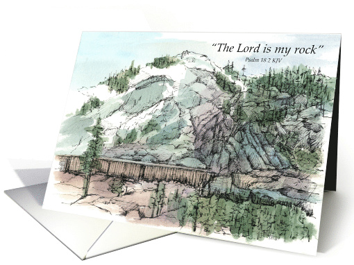 Encouragement Scripture Psalm 18 Sierra Mountains card (1887196)