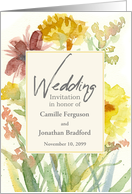 Wedding Invitation Autumn Wildflowers Personalize card