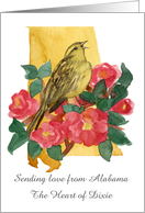 Sending Love from Alabama Camellia Flowers Custom card
