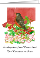 Sending Love from Connecticut Robin Laurel Custom card