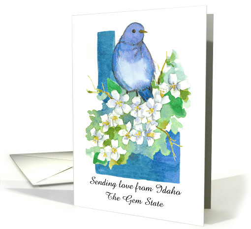 Sending Love from Idaho Bluebird Syringa Custom card (1889468)