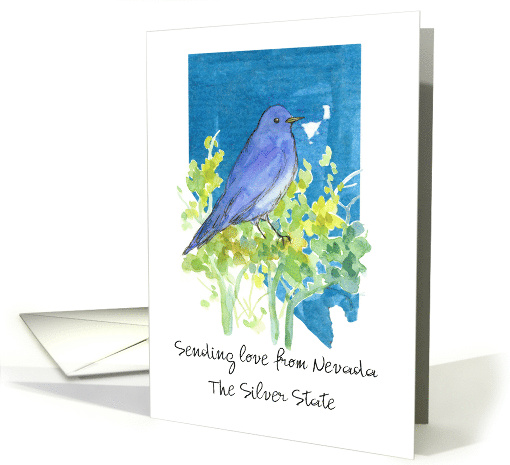 Sending Love from Nevada Bluebird Sagebrush Custom card (1890604)