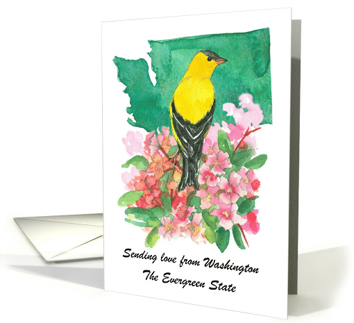 Sending Love Washington Rhododendron Flower Custom card (1891776)