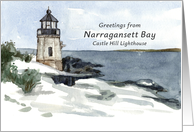 Castle Hill Lighthouse Narragansett Bay Rhode Island card