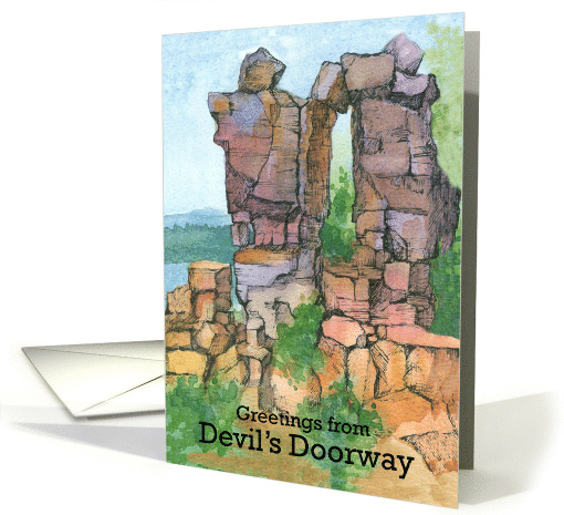 Greetings From Devil's Doorway Wisconsin Lake Mountains card (1892426)