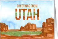 Greetings From Utah Southwest Desert Red Rock Mountains card