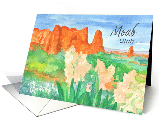 Greetings From Moab Southwest Desert Wildflowers card (1892760)