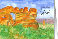 Love From Utah Southwest Desert Sagebrush Mountains card