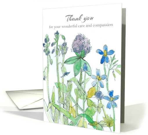Assisted Living Staff Thank You Wonderful Care Flowers card (1893820)