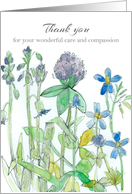 Assisted Living Staff Thank You Wonderful Care Flowers card