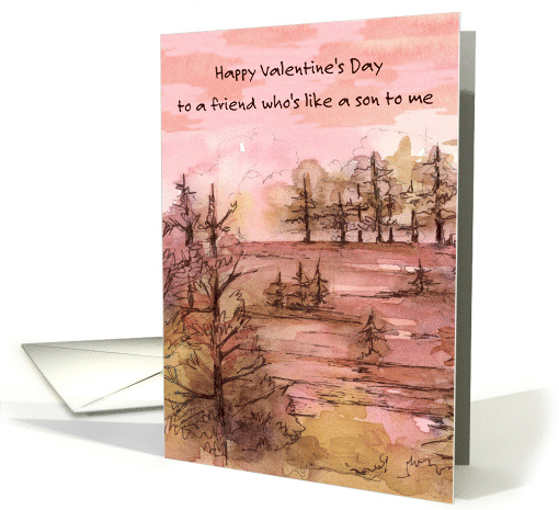 Happy Valentine's Day Like A Son To Me Trees Custom card (1894842)