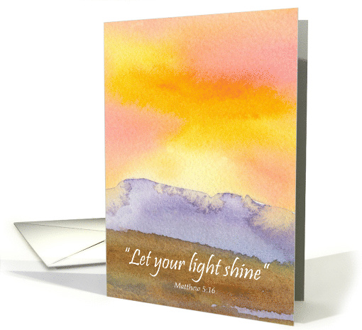 Ordination Congratulations Matthew Bible Scripture Sunrise card