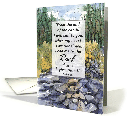 Here For You Encouragement Religious Scripture Rocks card (1895784)