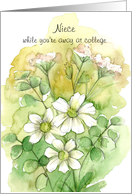 Happy St Patrick’s Day Niece At College Custom card