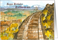 Happy Birthday Brother in Law Railroad Tracks card