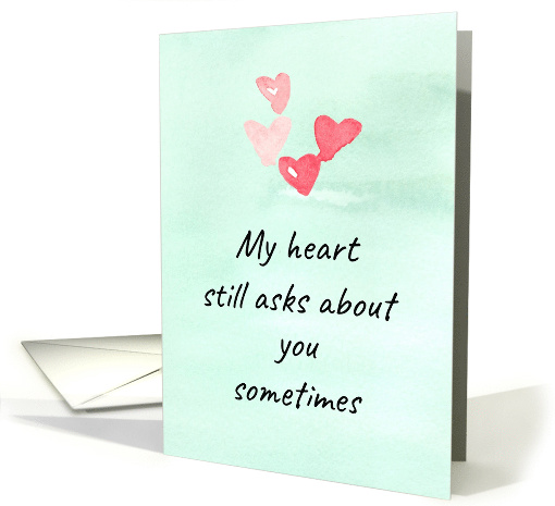Happy Valentine's Day Ex Boyfriend Hearts Pink card (1899214)