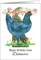 Happy Birthday from Delaware Blue Hen Chicken card