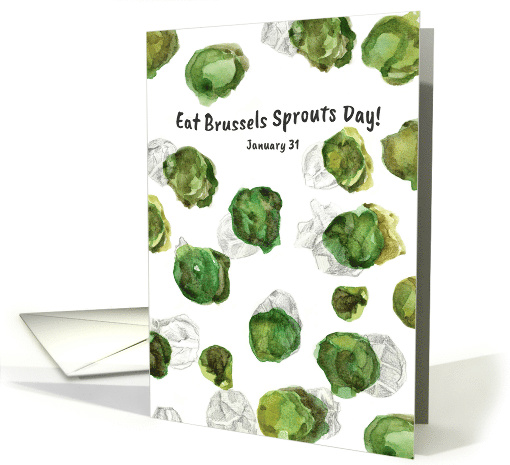 Eat Brussels Sprouts Day January 31 Vegetable Food card (1900382)