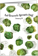 Eat Brussels Sprouts Day January 31 Vegetable Food card