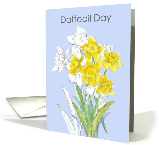 Daffodil Day Cancer Awareness Yellow Flower Garden card (1903076)