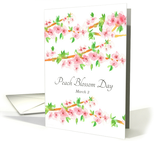 Peach Blossom Day March 3 Pink Flowers card (1904302)
