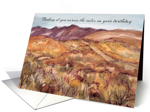 Happy Birthday Across the Miles Desert Landscape card (1907046)