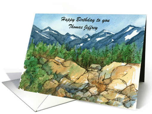 Happy Birthday Sierra Nevada Mountains Custom card (1908502)