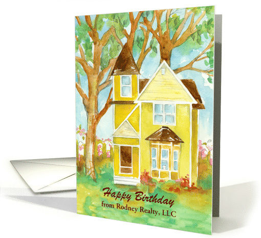 Happy Birthday From Real Estate Agent House Custom card (1908996)