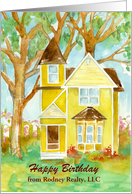 Happy Birthday From Real Estate Agent House Custom card