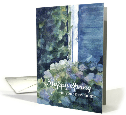 Happy Spring In Your New Home Blue Hydrangeas card (1908998)
