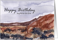 Happy Birthday Nephew in Law Desert Landscape card