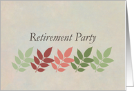 Retirement Party Invitation Autumn Leaves Business card